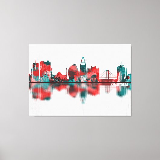 Khartoem Sudan Skyline Canvas Afdruk (Voorkant)