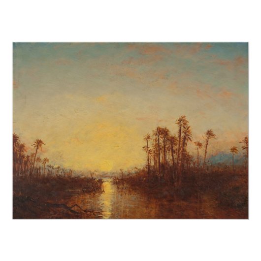 Khartoum, Zonsondergang – Félix Ziem Perfect Poster (Voorkant)