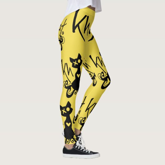 Khat logo leggings YELLOW (Rechts)