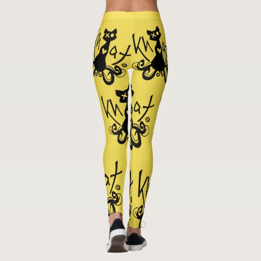 Khat logo leggings YELLOW (Achterkant)