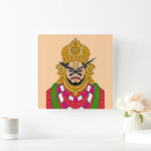 Khatu Shyam Ji Wall Clock Vierkante Klok (Huis)