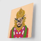 Khatu Shyam Ji Wall Clock Vierkante Klok (Hoek)