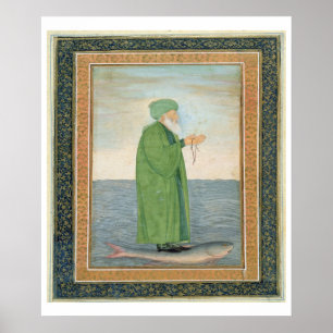 Khawa Khizir Khan rijdt op een vis uit de Small Poster