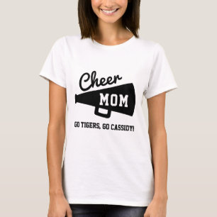Kheer mam Cheerlead Custom Team & Name Grey T-shirt