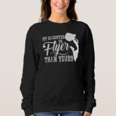 Kheer mam Cheerleader Pa Mijn dochter is flyer dan Trui (Voorkant)