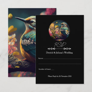 Khem Hummingbird RSVP-kaart A1-antwoordkaart RSVP Kaartje