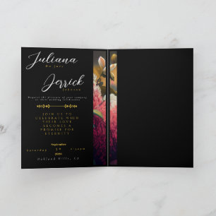 Khem Kolibrie Huwelijksuitnodiging 5×7 Bloemstuk