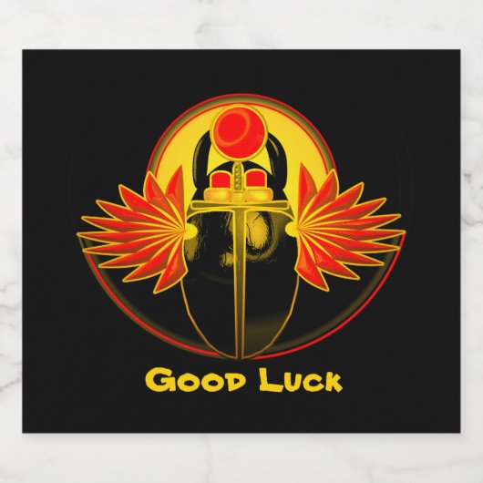 Kherpi God van de Rising Sun, de sjaalkever. Bier Etiket (Enkel label)