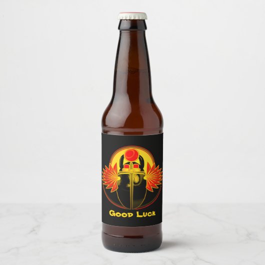 Kherpi God van de Rising Sun, de sjaalkever. Bier Etiket (Voorkant)