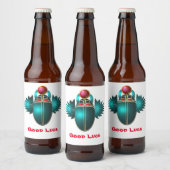 Kherpi God van de Rising Sun, de sjaalkever. Bier Etiket (Flessen)