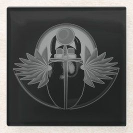 Kherpi God van de Rising Sun, de sjaalkever. Glazen Onderzetter