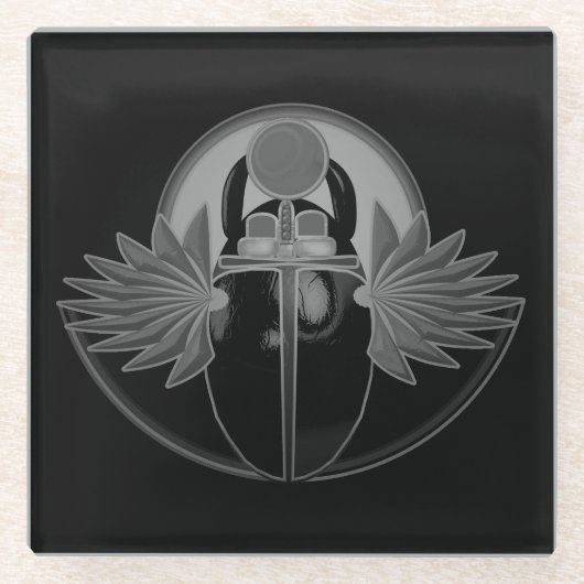 Kherpi God van de Rising Sun, de sjaalkever. Glazen Onderzetter (Voorkant)