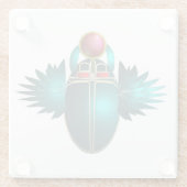 Kherpi God van de Rising Sun, de sjaalkever. Glazen Onderzetter (Achterkant)