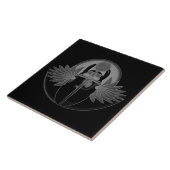 Kherpi God van de Rising Sun, de sjaalkever. Tegeltje (Zijkant)