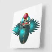 Kherpi God van de Rising Sun, de sjaalkever. Vierkante Klok (Hoek)