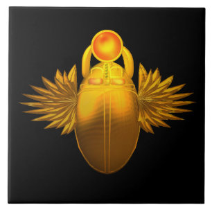 Kherpi God van de stijgende zon, het oude Egypte Tegeltje