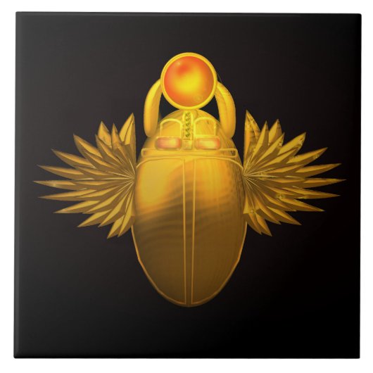 Kherpi God van de stijgende zon, het oude Egypte Tegeltje (Voorkant)