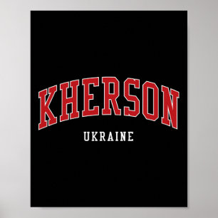 Kherson Oekraïne Hoge School Universiteit Stijl Poster