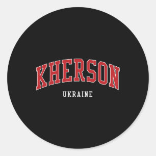 Kherson Oekraïne Hoge School Universiteit Stijl Ronde Sticker