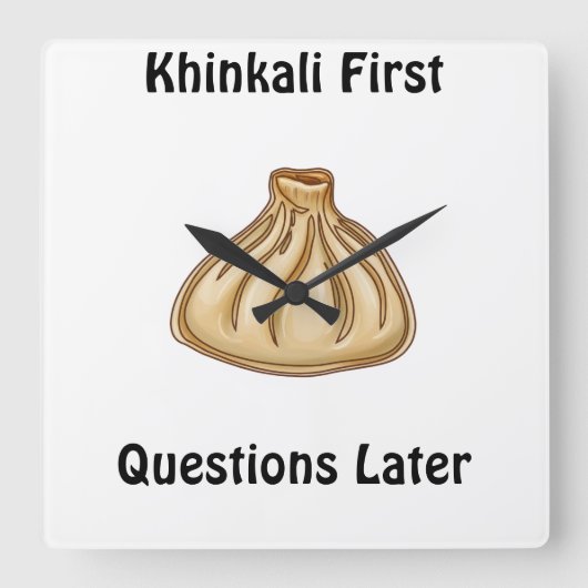 Khinkali Vierkante Klok (Voorkant)