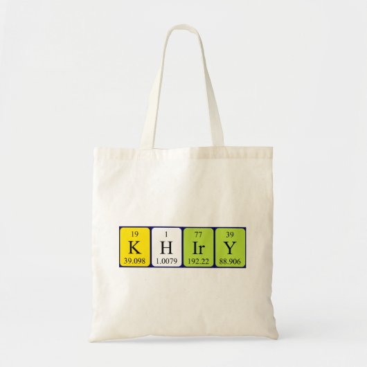 Khiry periodieke table name canvas tas (Voorkant)