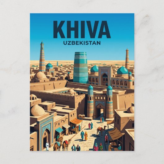 Khiva Oezbekistan Briefkaart (Voorkant)