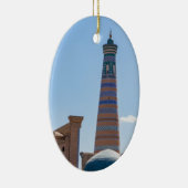 Khiva, Oezbekistan - Islam Khodja Minaret Keramisch Ornament (Rechts)