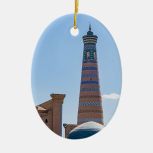 Khiva, Oezbekistan - Islam Khodja Minaret Keramisch Ornament