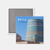 Khiva, Oezbekistan - Islam Khodja Minaret Magneet (Voorkant / Achterkant)