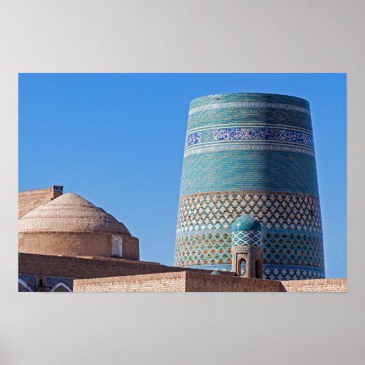 Khiva, Oezbekistan - Islam Khodja Minaret Poster (Voorkant)