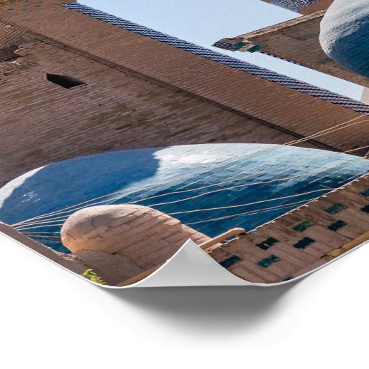 Khiva, Oezbekistan - Islam Khodja Minaret Poster (Hoek)