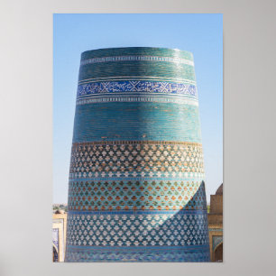 Khiva, Oezbekistan - onafgewerkt Kalta minor Minar Poster
