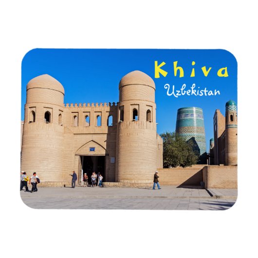Khiva, Oezbekistan - Twintig geturfeerde poort Magneet (Horizontaal)