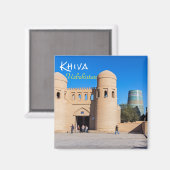 Khiva, Oezbekistan - Twintig geturfeerde poort Magneet (Voorkant / Achterkant)