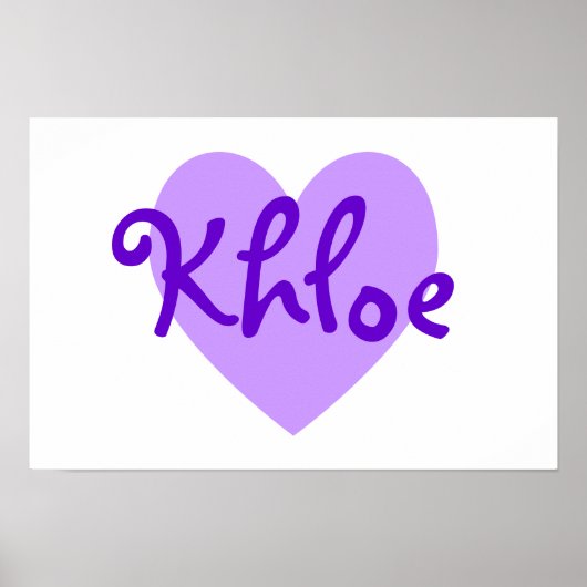 Khloe in Paars Poster (Voorkant)