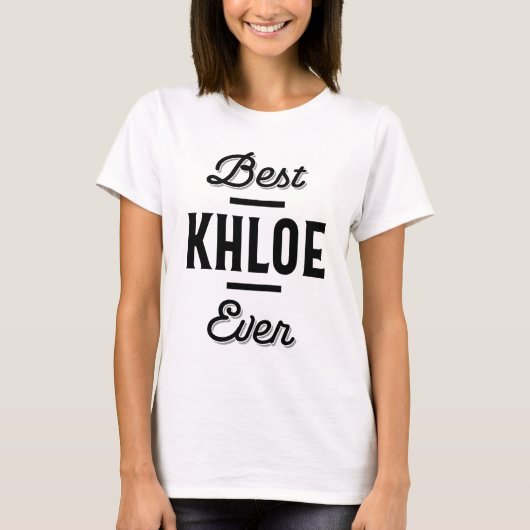 Khloe Persoonlijke naam Birthday Gift T-shirt (Voorkant)