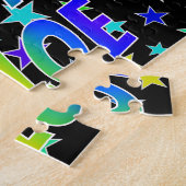 "KHLOE" Voornaam, geun "HAPPY BIRTHDAY" Legpuzzel (Zijkant)