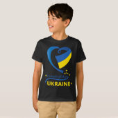 Khmelnytskyi Oekraine Nationale Vlag Hart Embleem T-shirt (Voorkant volledig)