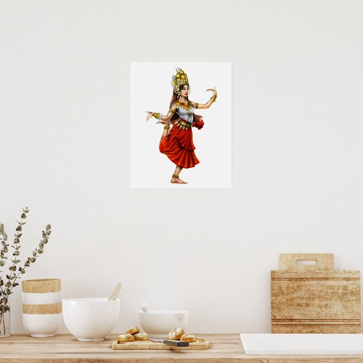 Khmer Cambodjaanse Apsara-danser Poster (Keuken)