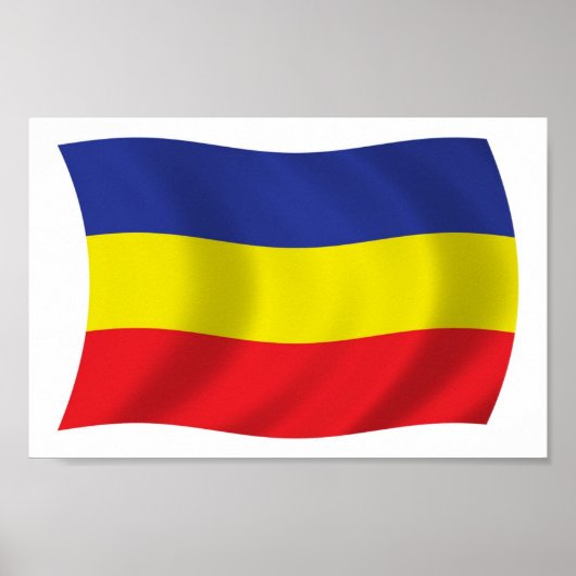 Khmer Kampuchea Krom Flag Poster Print (Voorkant)