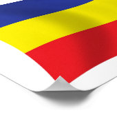 Khmer Kampuchea Krom Vlag Poster Afdruk (Hoek)