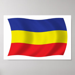 Khmer Kampuchea Krom Vlag Poster Afdruk