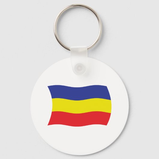 Khmer Kampuchea Krom Vlag Sleutelhanger (Voorkant)