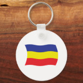 Khmer Kampuchea Krom Vlag Sleutelhanger (Voorkant)
