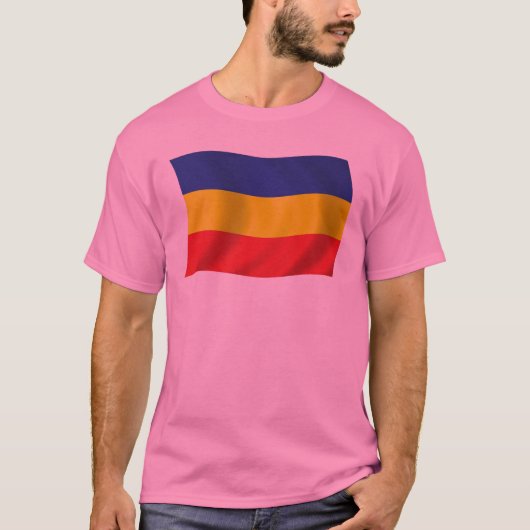 Khmer Kampuchea Krom Vlag T-shirt (Voorkant)