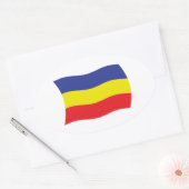 Khmer Kampuchea Krom Vlagsticker Ovale Sticker (Envelop)