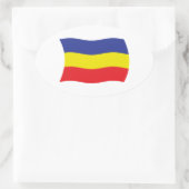 Khmer Kampuchea Krom Vlagsticker Ovale Sticker (Tas)