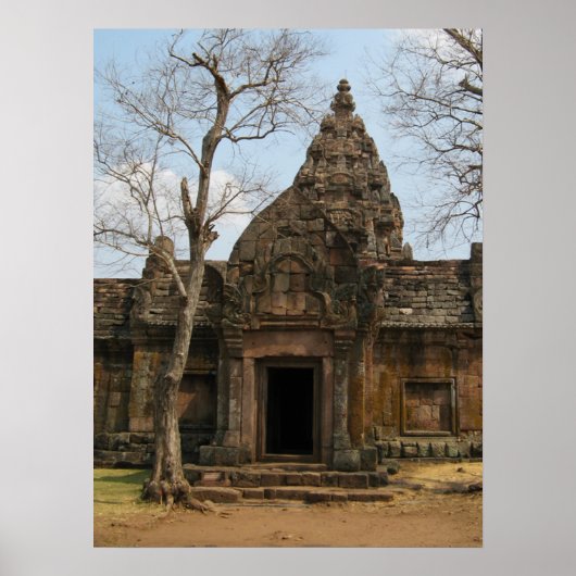 Khmer Kasteel ... Buriram, Isaan, Thailand Poster (Voorkant)