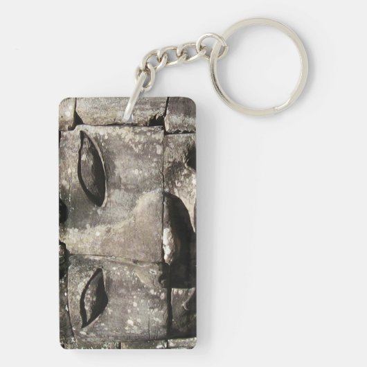 Khmer Stenen Gezicht ... Bayon Tempel, Cambodja Sleutelhanger (achterkant)