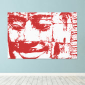 Khmer Stone Face ... Bayon Temple, Cambodia Canvas (Insitu (Houten vloer))